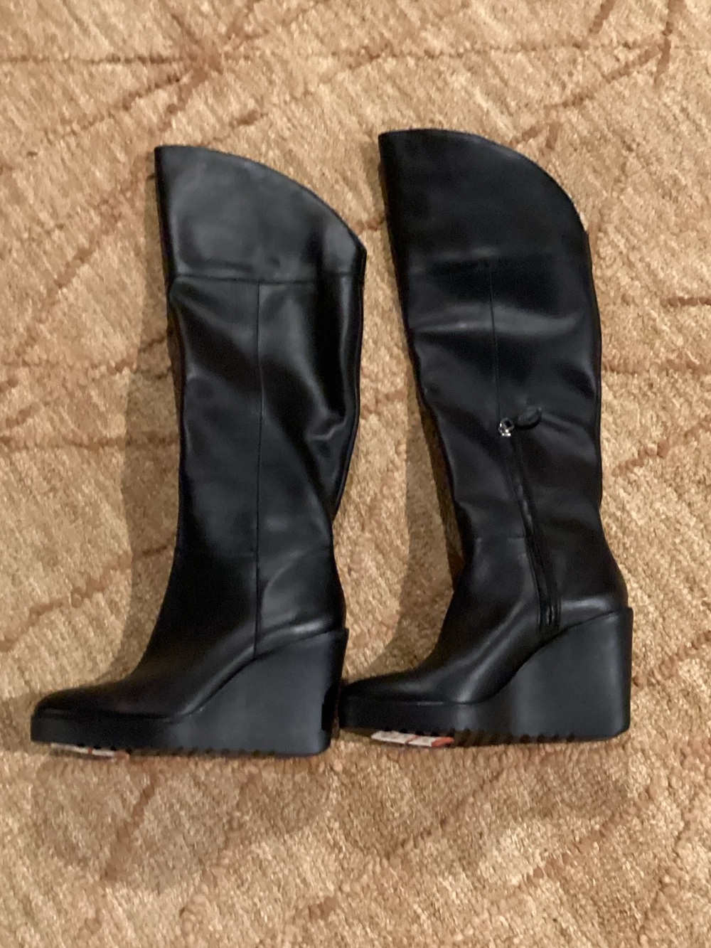 Rebecca Minkoff Black Over-the-Knee Wedge Boots